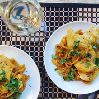 Курица по-мароккански с оливками