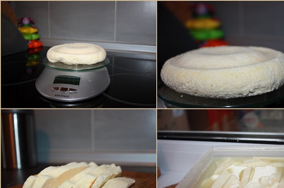 1. Этап. Домашний сыр из кислого молока: Возьмите чистую холодную воду, растворите в ней соль. Положите спрессованный сыр в воду вымачиваться. Через пару часов вкуснейший сыр будет готов.