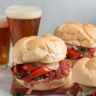 Fried Salami with Hot Peppers