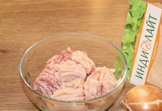 1. Этап. Вкусные ракушки с начинкой из индейки: 8. Приготовим начинку.