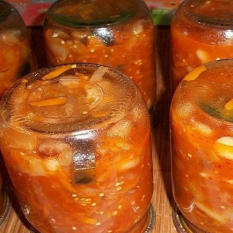 Салат с бобами на зиму