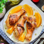 Куриные ножки с апельсинами в духовке