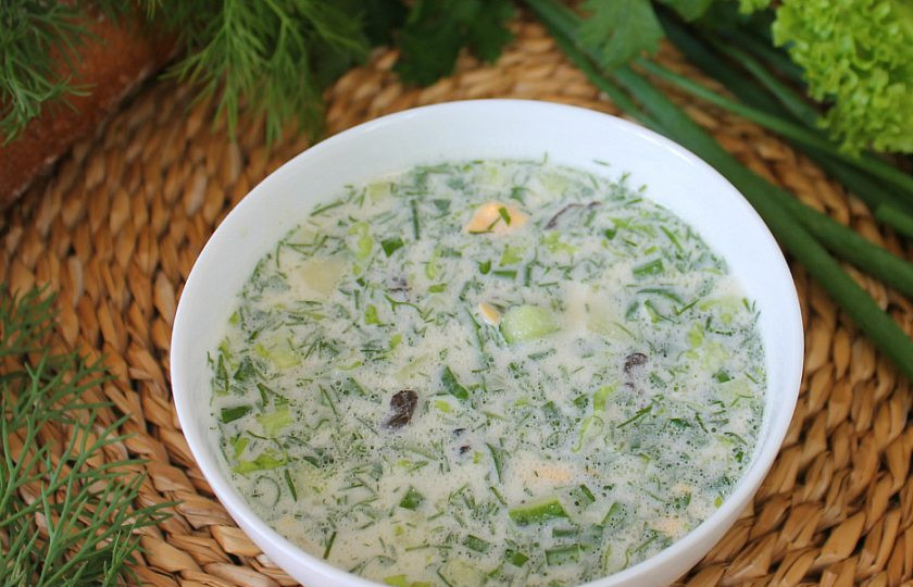 1. Этап. Грибной холодный суп: Холодный суп с лесными грибами готов. Приятного аппетита!