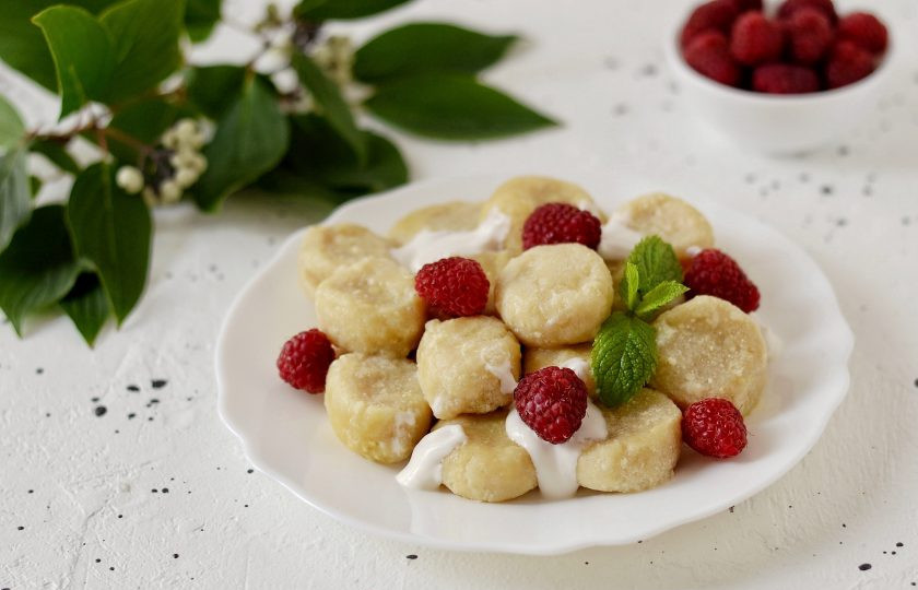 1. Этап. Ленивые вареники без яиц: Ленивые вареники без яиц готовы, приятного аппетита!