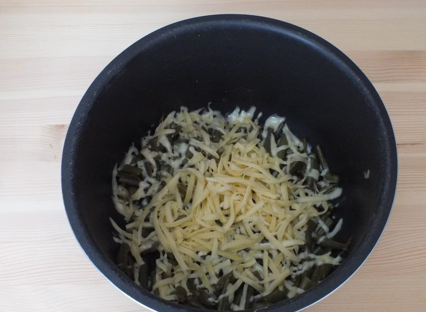 1. Этап. Стручковая фасоль в мультиварке: За 5 минут до окончания программы 