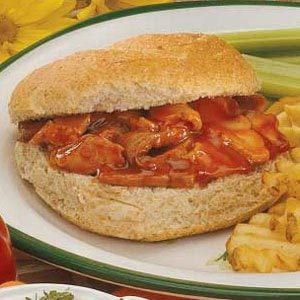 Barbecued Sliced Pork Sandwiches