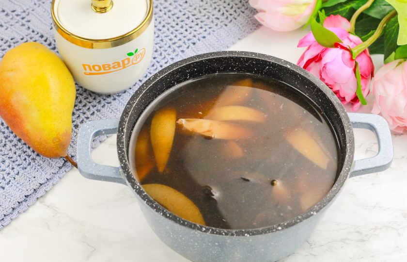 1. Этап. Компот из груш и чернослива: Ароматный и вкусный компот полностью готов!