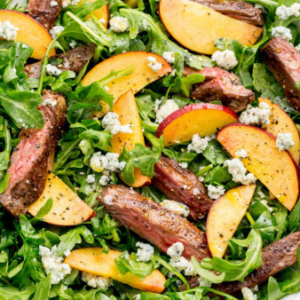 Balsamic Grilled Steak Salad With Peaches