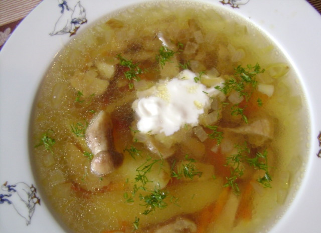 1. Этап. Грибной суп из белых замороженных грибов: Варите суп ещё 10 минут. В конце посолите. Приятного аппетита!
