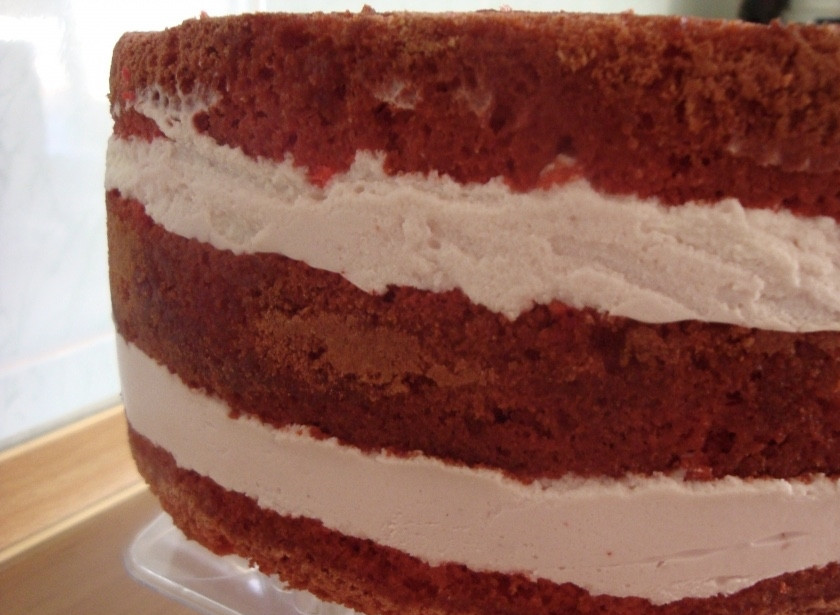 1. Этап. Малиновый мусс для торта: Мусс готов! Остаётся лишь поставить его в холодильник для застывания.