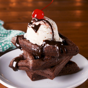 Waffle Iron Brownies