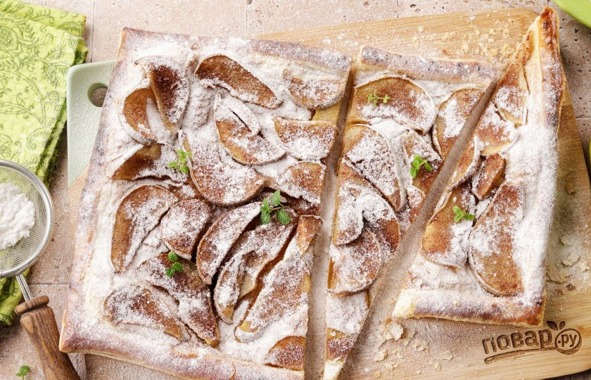 1. Этап. Пирог с грушей из бездрожжевого теста: Приятного аппетита!