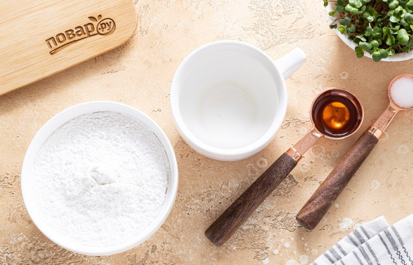 1. Этап. Тток: Подготовьте все ингредиенты.