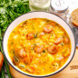 Суп с чечевицей и сосисками