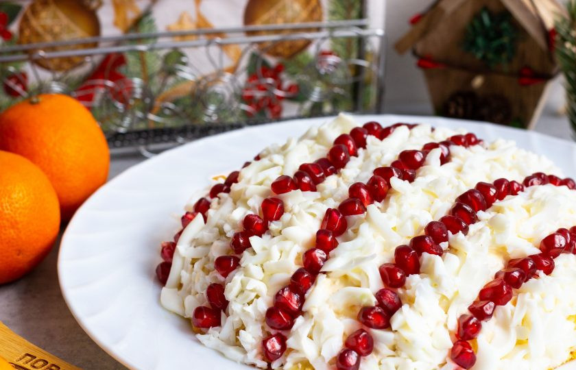 1. Этап. Салат Бусы на снегу: Приятного аппетита!