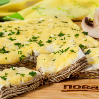 Торт из лаваша с грибами