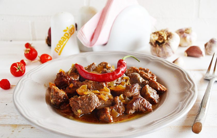 1. Этап. Говядина, жареная на сковороде: 6. Приятного аппетита!