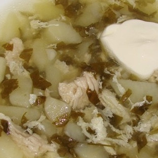 Щавель на курином бульоне