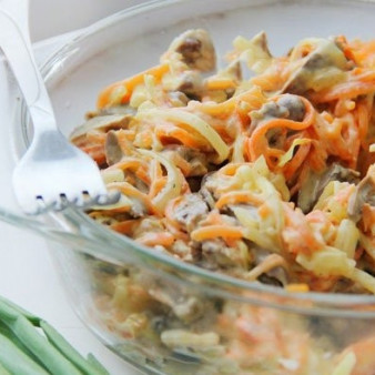 Салат из сердца говяжьего