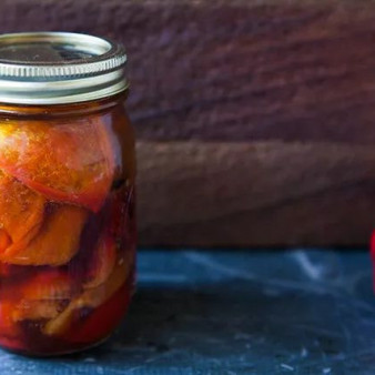 Marinated Roasted Red Bell Peppers