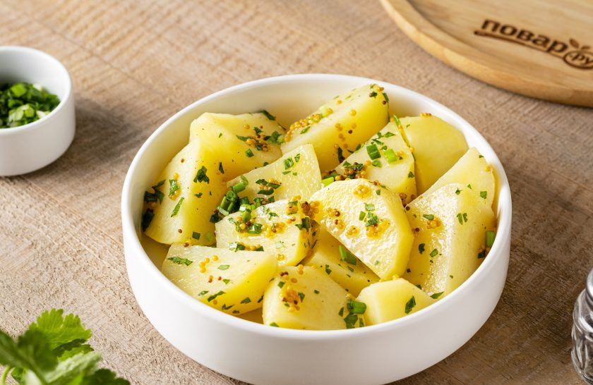 1. Этап. Горчичный картофель по-немецки: Горчичный картофель по-немецки готов, приятного вам аппетита!