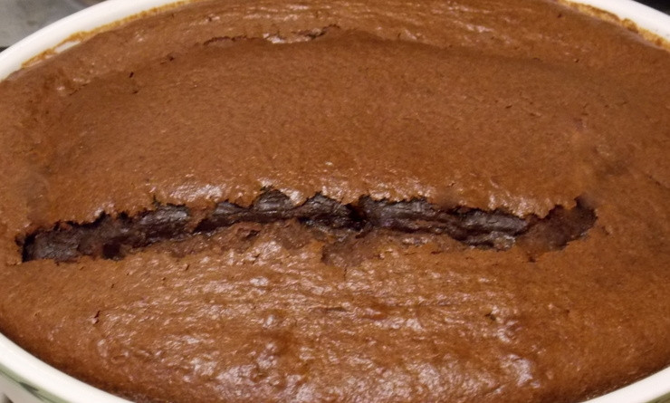 1. Этап. Шоколадный манник с шоколадом: Выпекайте при t=160 в течение 55 минут. Дайте полностью остыть.