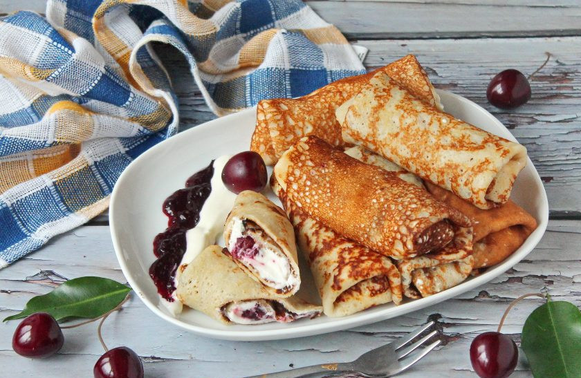 1. Этап. Блинчики с вишней и маскарпоне: Приятного аппетита!