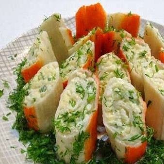 Крабовые палочки с сыром