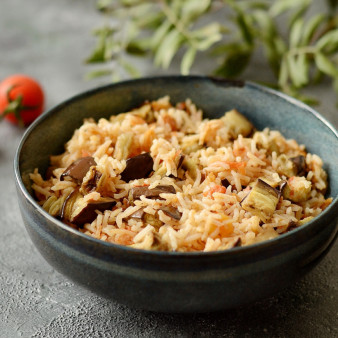 Пилаф с баклажанами