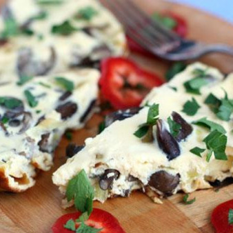 Омлет с опятами