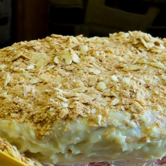 Торт Наполеон классический с заварным кремом