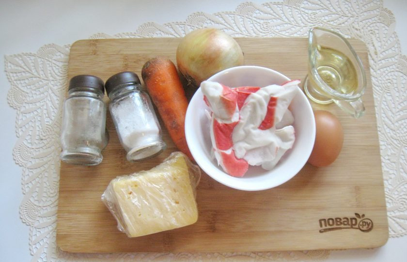 1. Этап. Салат Балтийский: Подготовьте ингредиенты для приготовления салата.