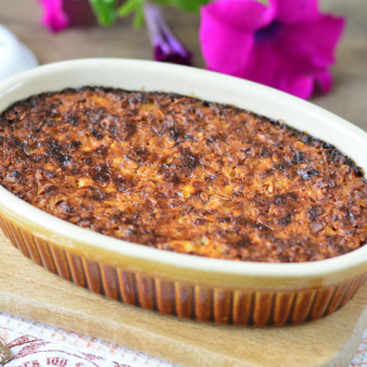 Овсяный пирог с вареньем