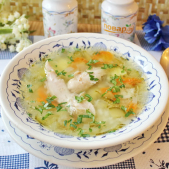 Рассольник с индейкой