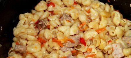 1. Этап. Рожки с мясом в мультиварке: Готовим в режиме 