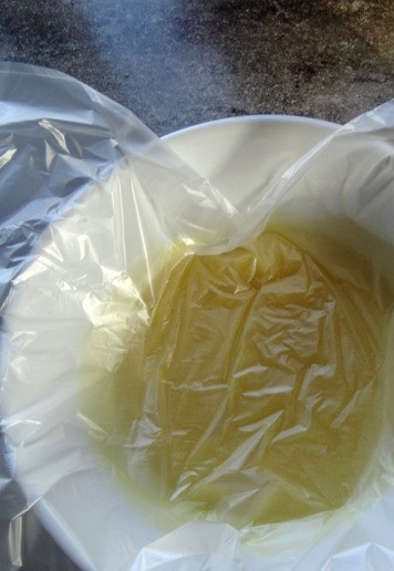 1. Этап. Трайфлы с лимонным курдом: Накрыть плёнкой 