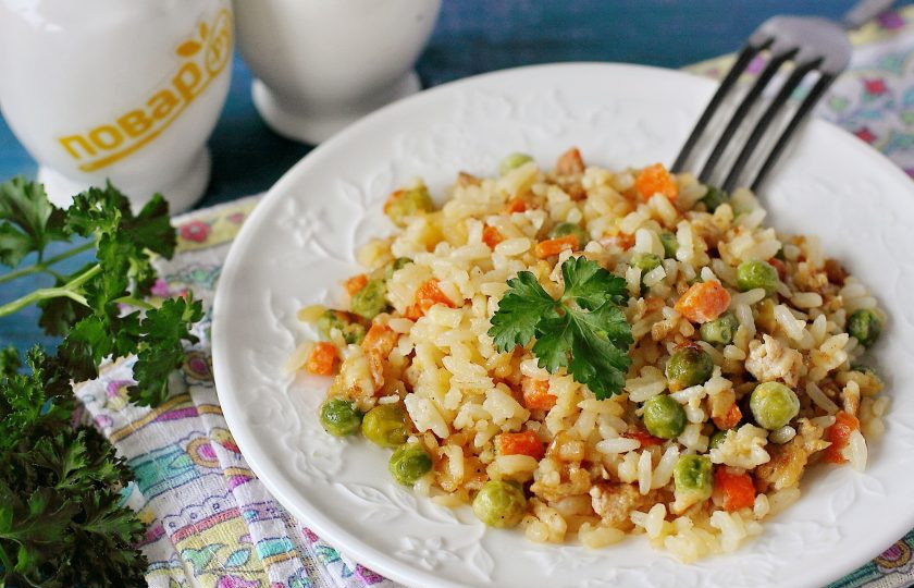 1. Этап. Жареный рис с яйцом: Приятного аппетита!