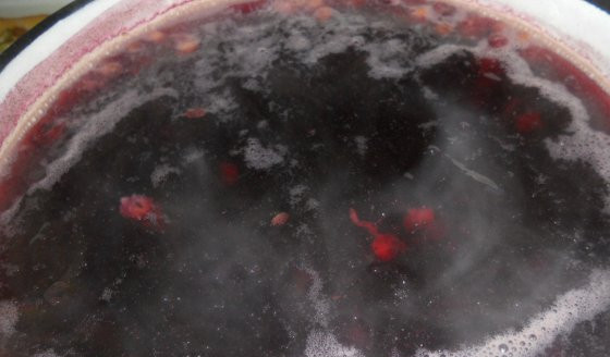 1. Этап. Компот из варенья вишневого: 3. Варим компот около 5 минут на среднем огне. Крышку я обычно не закрываю. По вкусу можно добавить немного лимонной кислоты или корицы, а можно оставить и в первоначальном варианте.