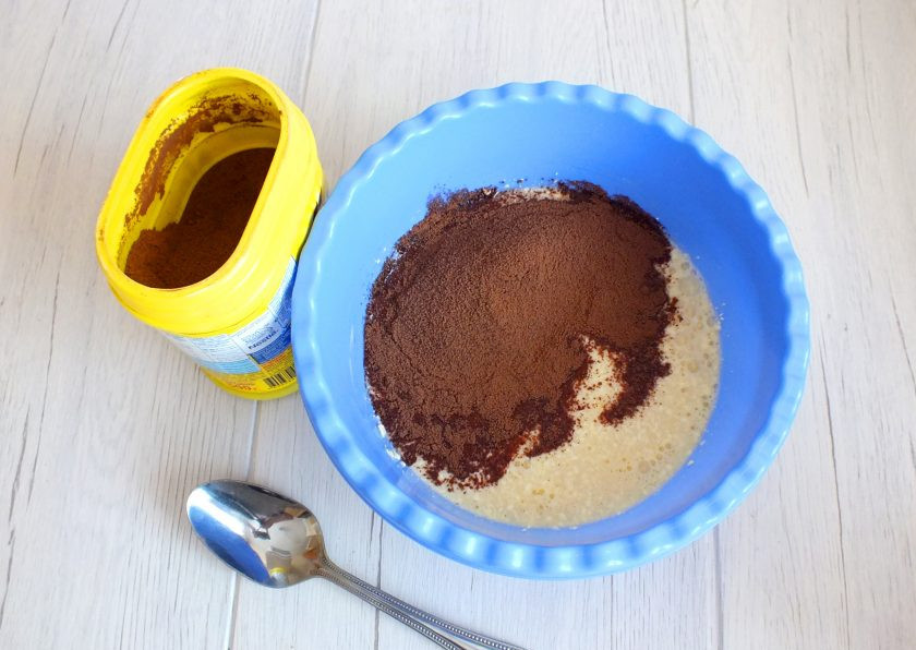 1. Этап. Кексы Несквик: Добавьте 