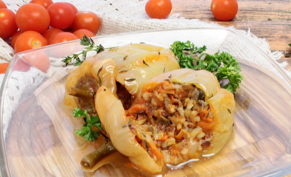 1. Этап. Фаршированный перец грибами в духовке: Приятного аппетита!