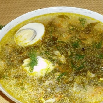 Щи из консервированного щавеля