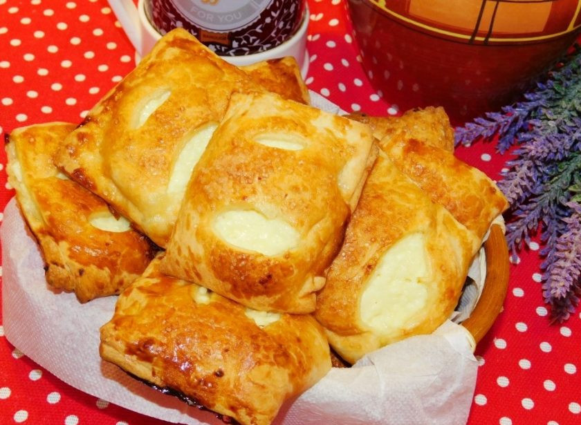 1. Этап. Творожные слойки: Приятного чаепития!