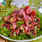 Рулетики салями с начинкой