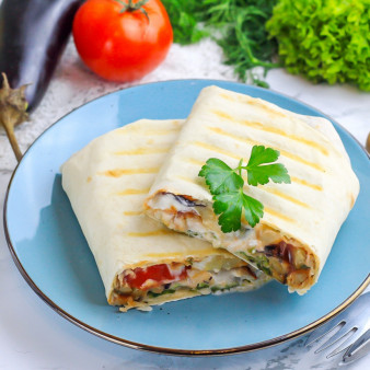 Шаурма с баклажанами