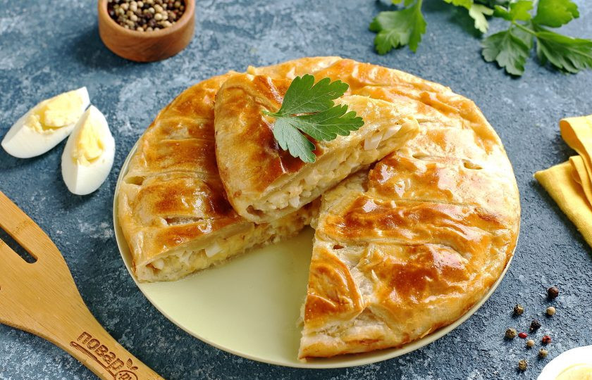 1. Этап. Пирог с кальмарами: Приятного аппетита!