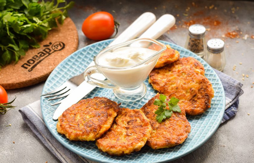 1. Этап. Оладьи из кабачков с моцареллой: Приятного аппетита!