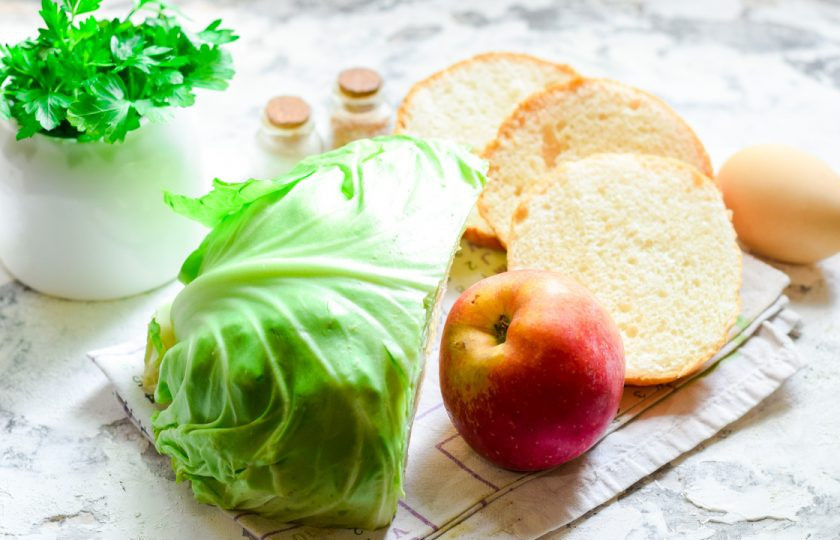 1. Этап. Форшмак из капусты: Подготовьте ингредиенты.