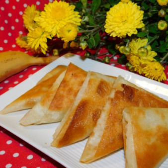 Творожно-банановые бутерброды в лаваше