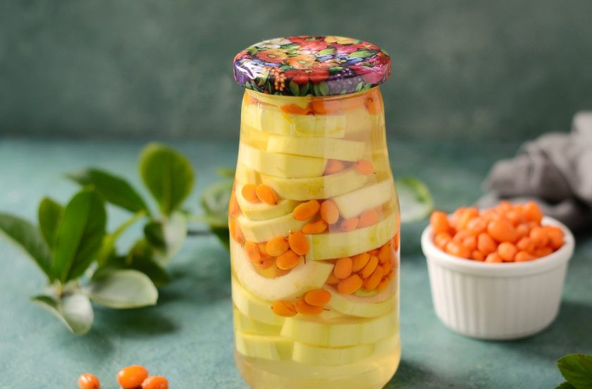 1. Этап. Кабачки с облепихой на зиму: Кабачки с облепихой на зиму готовы!