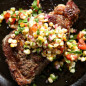 Rib-Eye Steak with Grilled Corn Salad